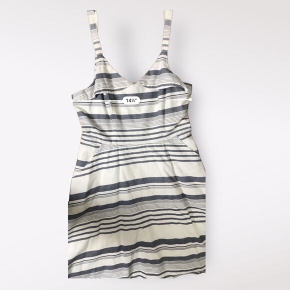 Francesca’s Jun & Ivy‎ Blue and White Striped Mini Dress Size M - Picture 4 of 8